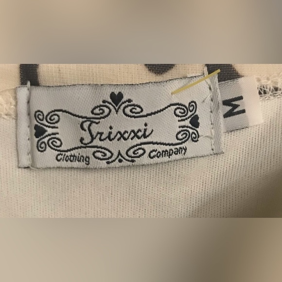 Trixxi Black Cream Floral Chiffon Tea Wedding Party Midi Dress Size M - Picture 3 of 6